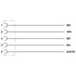 Připojovací kabel pro senzory - aktory Phoenix Contact SAC-5P-10,0-PUR/M12FS P 1442544 10.00 m, 1 ks