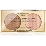 Revolution PRO Sculpt And Glow konturovací paletka odstín Desert Sky 2x2 g