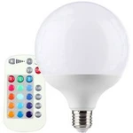 LED žárovka Müller-Licht 400353 230 V, E27, 10 W = 60 W, RGBW, A+ (A++ - E), tvar globusu, měnící barvu, stmívatelná, vč. dálkového ovládání, 1 ks