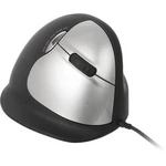Optická ergonomická myš R-GO Tools RGOBRHESMR RGOBRHESMR, ergonomická, černá, stříbrná