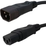 Síťový kabel s IEC zásuvkou HAWA R773, 2.00 m, černá
