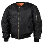 Bunda MFH® Flight Jacket MA1 “Bomber“ – Čierna (Farba: Čierna, Veľkosť: S)