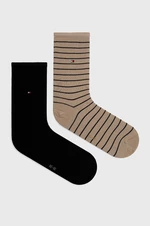 Ponožky Tommy Hilfiger dámske, béžová farba, 100001494