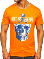 Tricou portocaliu cu imprimeu Bolf Y70005