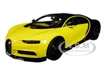 Bugatti Chiron Jaune Molsheim Yellow and Nocturne Black 1/18 Model Car by Autoart