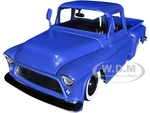 1955 Chevrolet Stepside Pickup Truck Matt Blue "Just Trucks" Series 1/24 Diecast Model Car by Jada