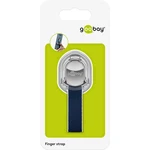 Goobay Finger Strap (silber/blau)  stojan na mobil striebornomodrá