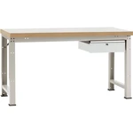 Manuflex WP5407.7035 Kompletný štandardný pracovný stôl PROFI s plastovou platňou, ŠxHxH = 1500 x 700 x 840 mm