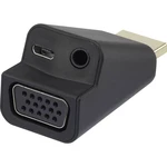 Renkforce RF-4149768 HDMI / VGA adaptér [1x HDMI zástrčka - 1x VGA zásuvka, jack zásuvka 3,5 mm] čierna