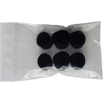TRU COMPONENTS 685-330-Bag okrúhle suché zipsy lepiaci háčiková a flaušová časť (Ø) 19 mm čierna 8 ks
