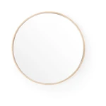 Nástenné zrkadlo s rámom z dubového dreva Wireworks Glance, ⌀ 31 cm