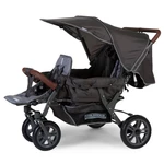 [EU Direct] vidaXL 427421 CHILDWHEELS Stroller for three children anthracite CWTRIP Baby StrollerPortable Travel Child