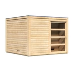 Vonkajšia fínska sauna s predsieňou 276 x 276 cm Dekorhome Smrek,Vonkajšia fínska sauna s predsieňou 276 x 276 cm Dekorhome Smrek