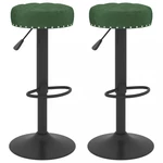 Barové stoličky 2 ks zamat / kov Dekorhome Tmavo zelená,Barové stoličky 2 ks zamat / kov Dekorhome Tmavo zelená