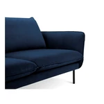 Tmavomodrá zamatová pohovka Cosmopolitan Design Vienna, 200 cm