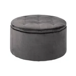 Sivý zamatový puf Actona Retina, ⌀ 60 cm