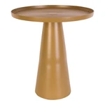 Horčicovožltý kovový odkladací stolík Leitmotiv Force, výška 43 cm