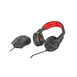 Herný set Trust GXT 784 headset + myš (21472) čierny/červený herné slúchadlá • citlivosť 208 dB • impedancia 36 ohm • 3,5mm jack konektor • 1m kábel p