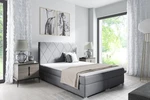 Čalouněná postel Melinda 160x200cm, šedá Soro