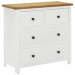 Chest of Drawers 31.5"x13.8"x29.5" Solid Oak Wood