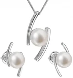 Evolution Group Souprava stříbrných šperků s pravými perlami Pavona 29039.1 (náušnice, řetízek, přívěsek)