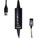 Imtradex AK-4 USB PLX-QD kábel k telefónnemu headsetu  čierna