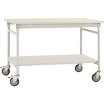 Manuflex BB4001.7035 Odkladací stolík BASIS pojazdný 750x500x850 mm, vrchný melamín RAL7035 svetlošedý  Farba: svetlo si