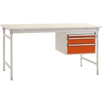 Manuflex BB5261.2001 Kompletný odkladací stolík BASIS stacionárny s melamínovou doskou + spodná konštrukcia skrinky, š x