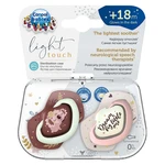 CANPOL BABIES Set symetrických silikonových dudlíků light touch 18 m+ sleepy koala růžový