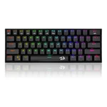 Redragon K530 Mechanical Gaming Keyboard 61 Keys Bluetooth Waterproof Mixed Color Backlight with Brown Switches for Home