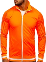 Bluză retro style cu fermoar bărbați portocaliu Bolf 2126