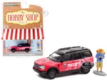 2021 Ford Bronco Sport Pink and Black "Off-Roadeo Adventure Support Truck" with Backpacker Figurine "The Hobby Shop" Series 11 1/64 Diecast Model Car