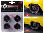 Wheel and Tire Set of 4 Five Spoke from 1970 Plymouth Road Runner Street Fighter 6-Pack Attack 1/18 by GMP