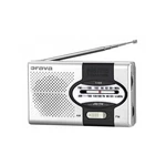 Rádioprijímač Orava T-103 čierny/strieborný vreckové rádio • FM/AM tuner • kompaktné spracovanie • napájanie zo siete alebo batériou (napájací adaptér