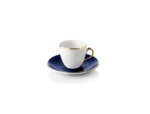 Turecký kávový set 4 šálkov s podšálkami, modrá - Selamlique