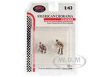 "Race Day" Two Diecast Figures Set 5 for 1/43 Scale Models by American Diorama