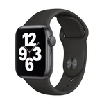 Apple Watch SE GPS, 44mm Space Gray Aluminium Case with Black Sport Band - Regular
