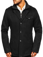 Černý pánský kabát Bolf 8853