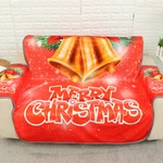1/2/3 Seaters Sofa Mat Red Christmas Bells Sofa Cover Pet Kid Seat Protector Chair Protective Mat Slipcover Home Office
