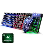 ZIYOULANG T5 Keyboard & Mouse Combo 104 Keys Russian Version Wired Colorful Backlit Gaming Keyboard 2000DPI Optical Mous