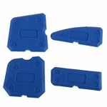 4Pcs Blue Hand Tools Combination Caulking Tool Kit Joint Sealant Silicone Spreader Spatula Scraper Edge Grout Remover Sc