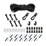 BSET MATEL Marine Products Expanded Deck Rigging Kit Accessory Elastic Rope Bungee Nylon C and Buckle For Kayaks Canoes