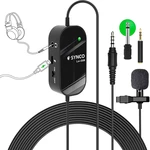 SYNCO Lav-S6M Lavalier Clip-on Lapel Microphone with 3.5mm Audio Monitoring 6M Cable Omnidirectional Condenser Mic Suppo