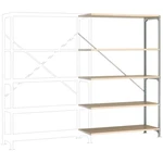 Manuflex RB2136 prístavný modul regálu oddelenia  (š x v x h) 960 x 2600 x 600 mm    drevená podlaha