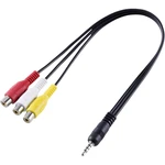 SpeaKa Professional SP-8433716  AV audio, video adaptér [1x jack zástrčka 3,5 mm - 3x cinch zásuvka] čierna