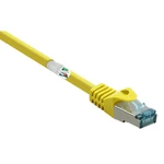 Basetech BT-2270659 RJ45 sieťové káble, prepojovacie káble CAT 6A S/FTP 10.00 m žltá s ochranou, samozhášavý 1 ks