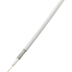TRU COMPONENTS 1570929 koaxiálny kábel Vonkajší Ø: 6.60 mm RG6 /U 75 Ω 85 dB biela 25 m