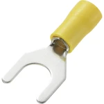 TRU COMPONENTS 738137 vidlicové káblové oko  4 mm² 6 mm² Ø otvoru=8.4 mm čiastočne izolované žltá 50 ks