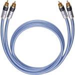 cinch audio prepojovací kábel [2x cinch zástrčka - 2x cinch zástrčka] 0.50 m modrá pozlátené kontakty Oehlbach XXL® Seri