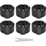 Tvarovka pro vodní chladič Thermaltake Pacific C-PRO G1/4 PETG Tube 16mm OD Compression - Black (6-Pack Fittings)